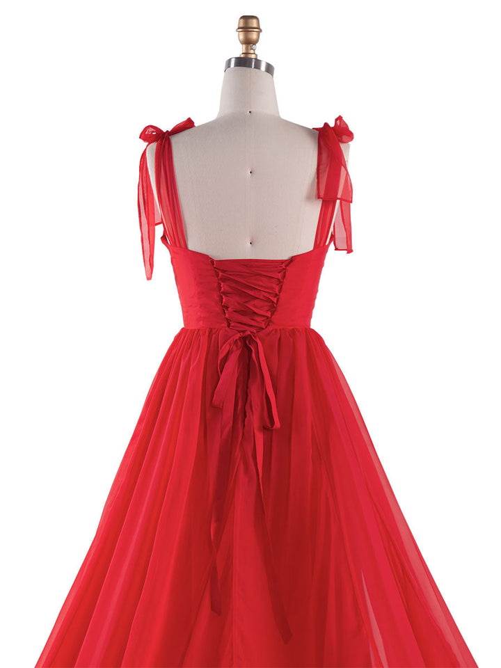 Fliegendes Kleid für Fotoshooting Rotes langes Schleppen-Farbenhochzeitskleid YW240113