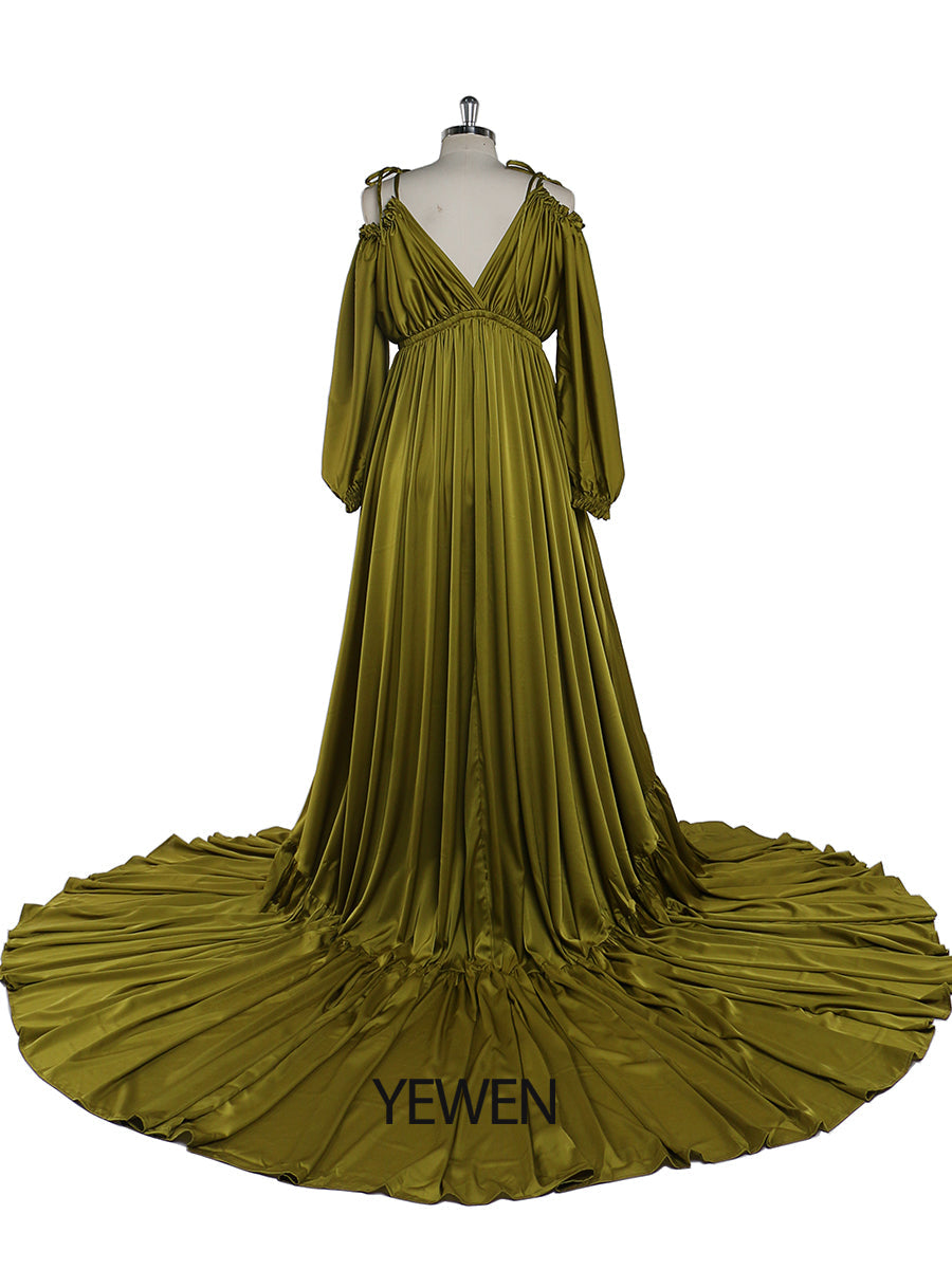 Sexy schulterfreies Umstandsabendkleid, lang, für schwangere Frauen, schickes Schwangerschaftskleid, elegantes Maxikleid für Fotoshootings, DY21721 
