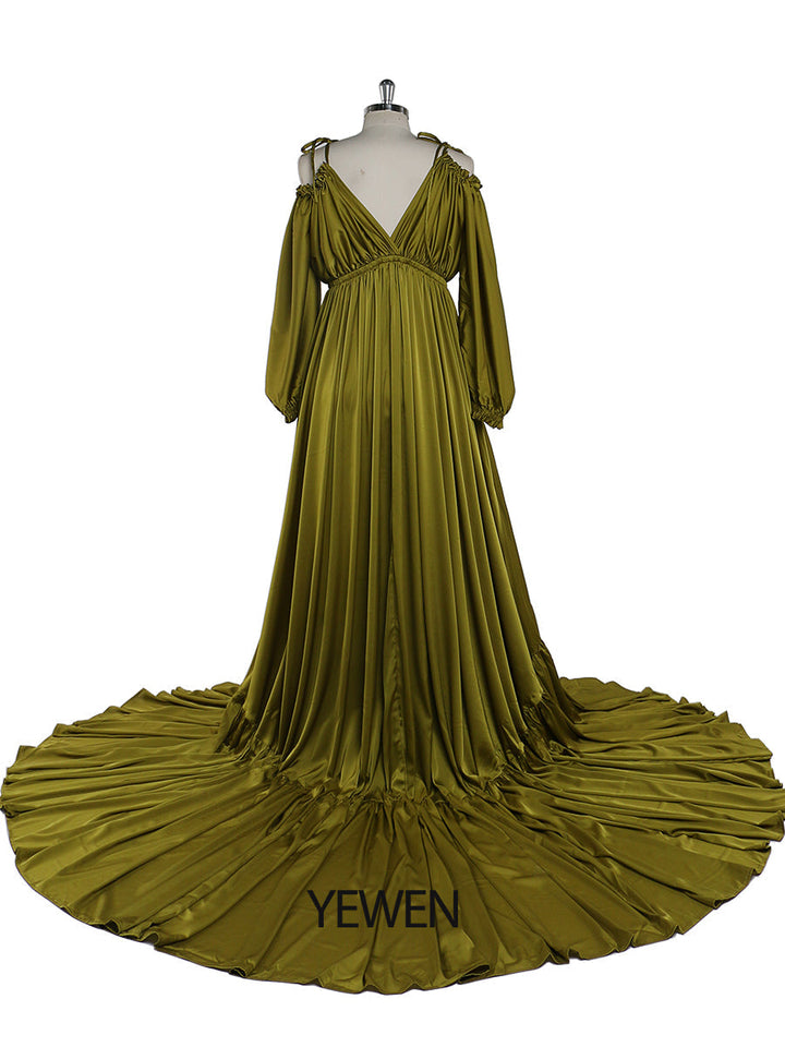 Sexy schulterfreies Umstandsabendkleid, lang, für schwangere Frauen, schickes Schwangerschaftskleid, elegantes Maxikleid für Fotoshootings, DY21721 