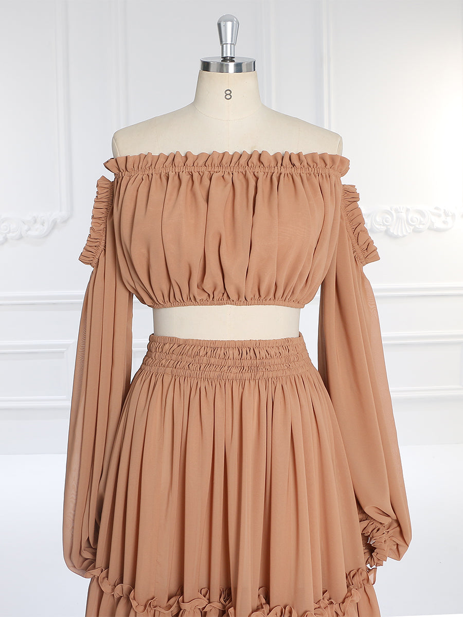 Boho 2-teiliges Set für Damen, Maxikleid, Fotografie-Kleid, YW230317-2 