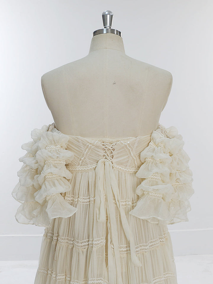Chiffon-Korsett-Fotoshooting-Kleid, Bohemian-Stil, Umstandskleid für besondere Anlässe, YEWEN YW231033 