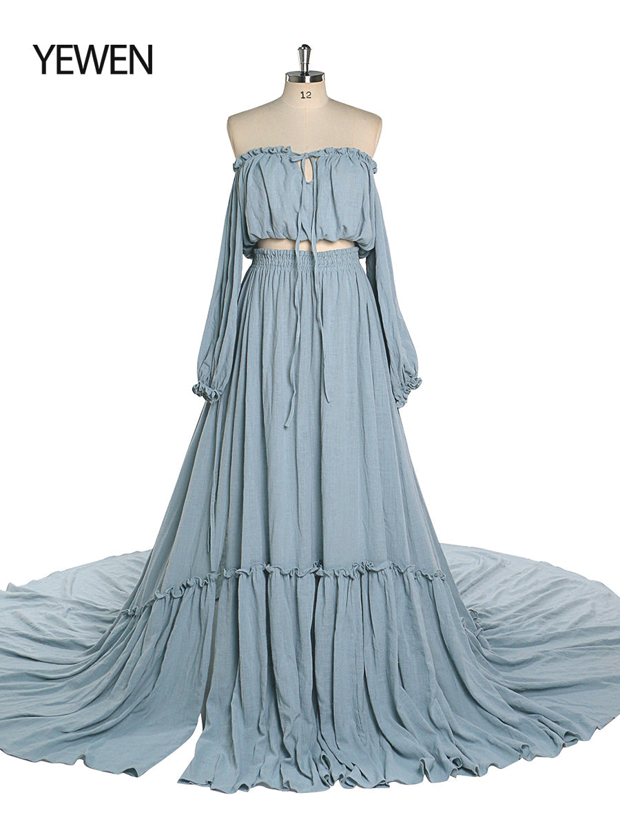 blue colored wedding dresses