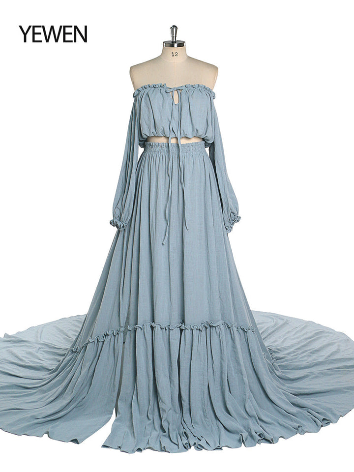 blue colored wedding dresses