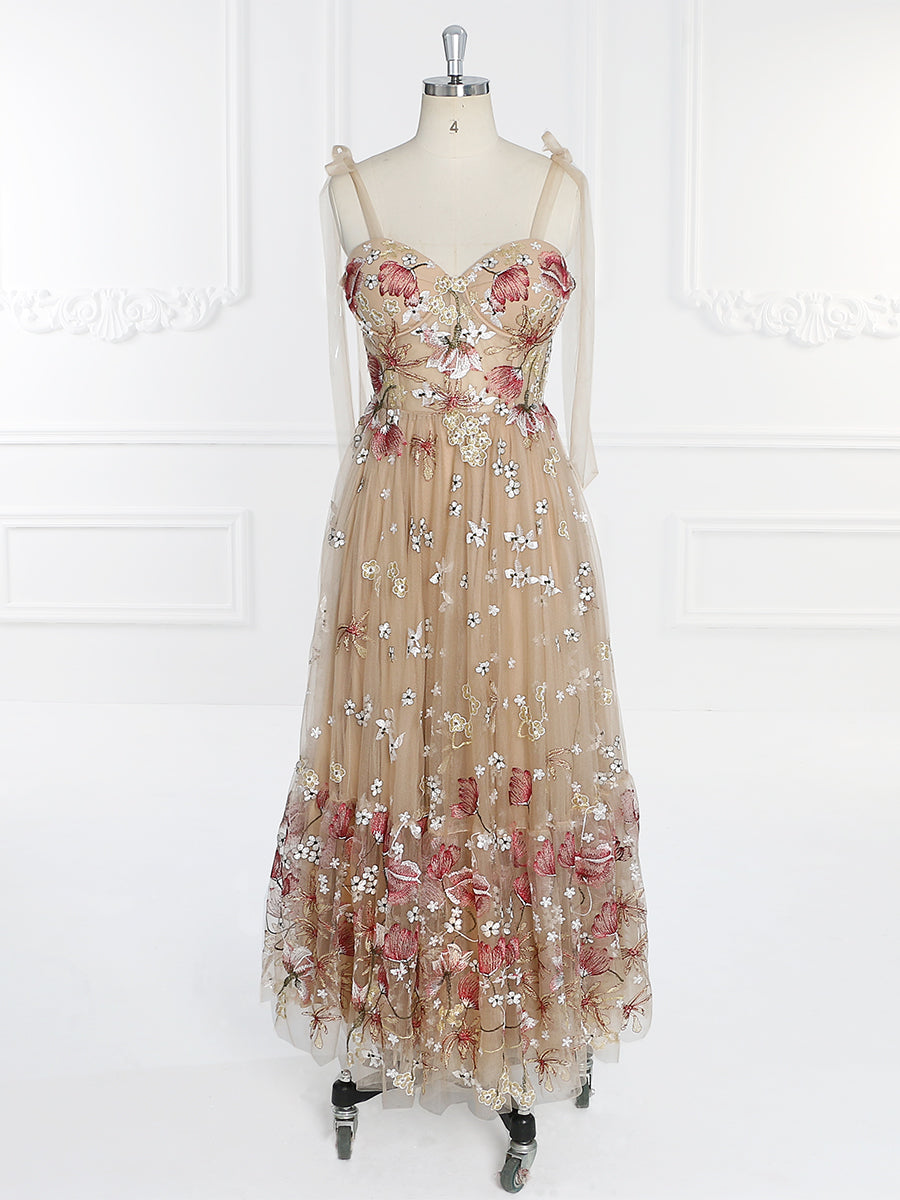 Embroidery Tulle , Tea Party Dresses for Woman, Short Prom Dress