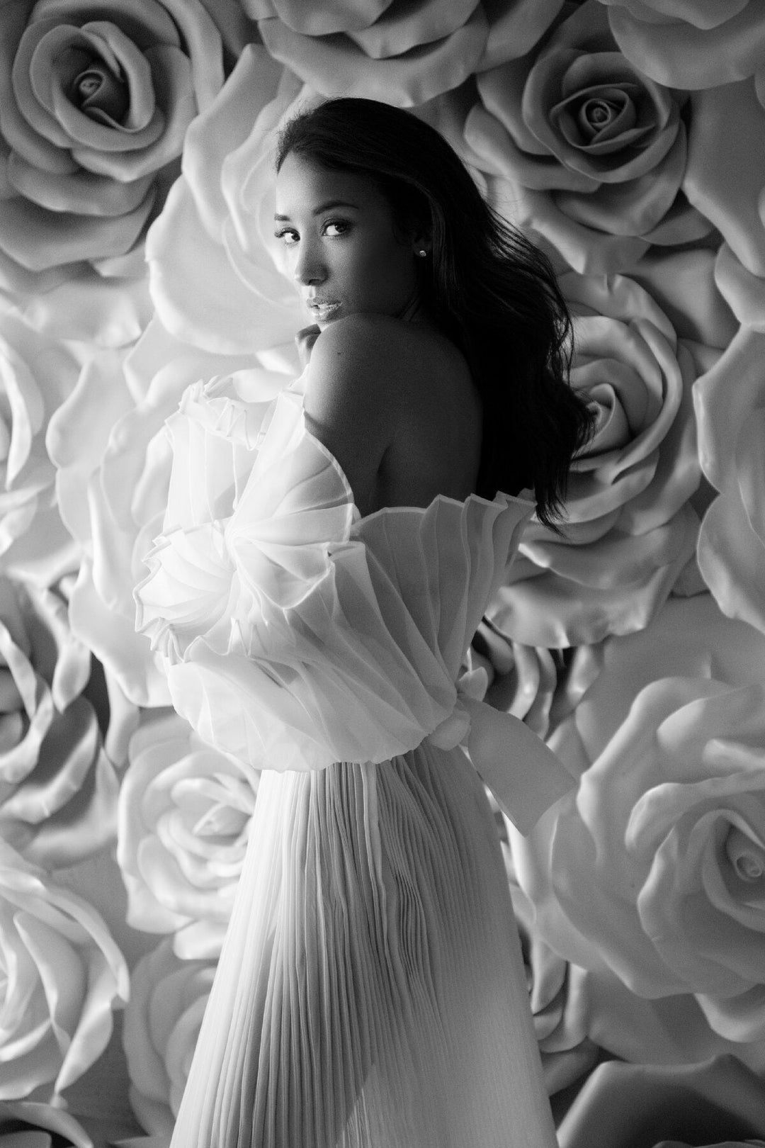Fashion Organza Pleated  Maternity Dress for Photo Shoots , Dress for Pregnancy Photo Shoot