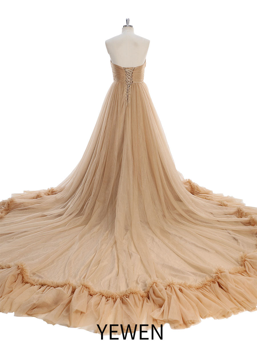 champagne colored wedding dresses

