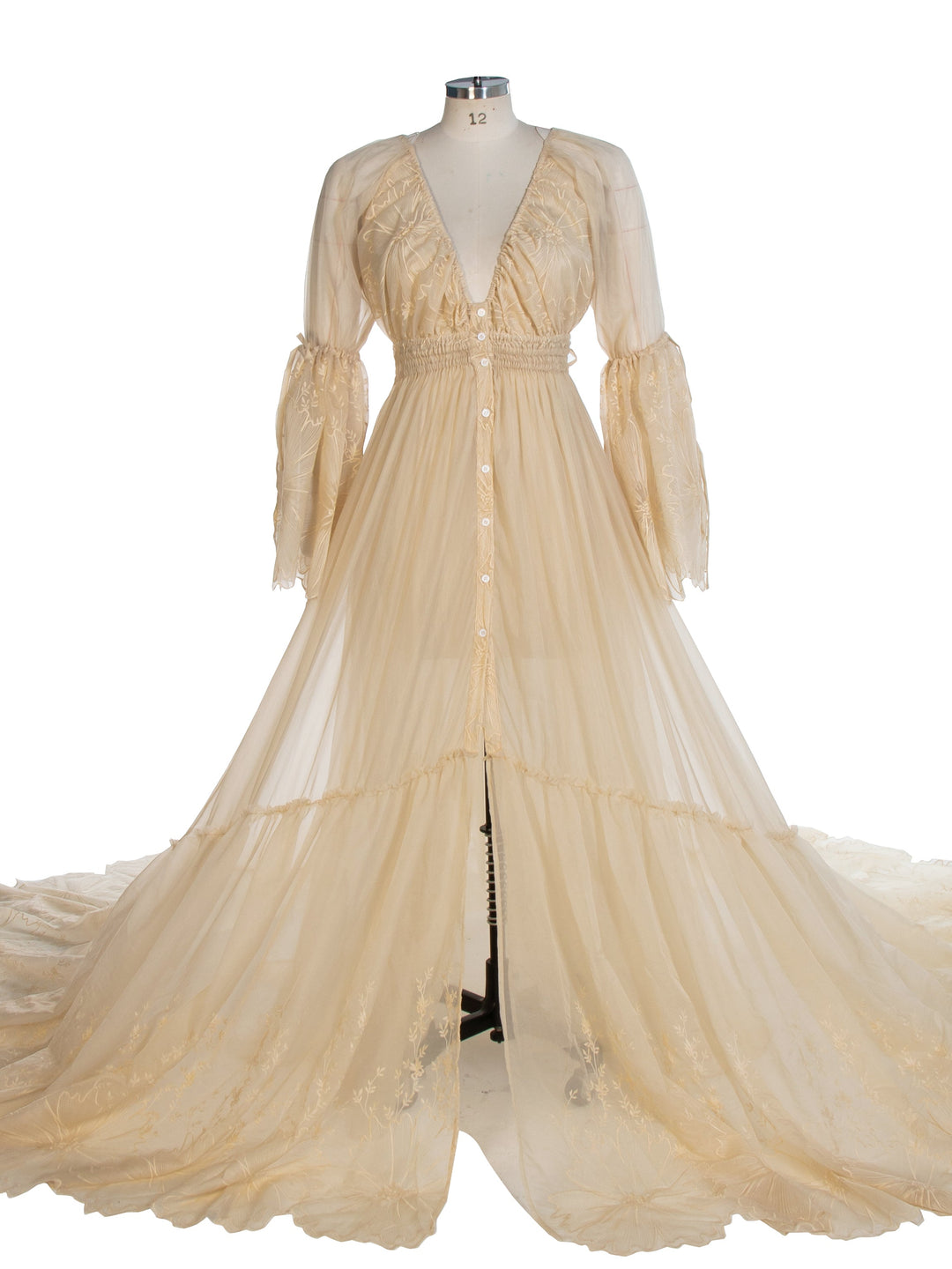 Boho Stickerei Spitzenkleid für Foto-Shooting Frau Maxikleid Fotografie Requisiten YW240012