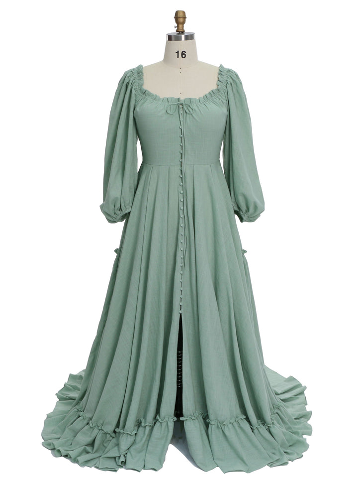 Neues Maxikleid mit Knöpfen, Boho-Strandkleid für Fotoshootings, ausgefallene Fotografie-Requisiten, YW231149