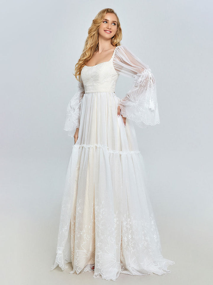Elegantes Spitzenkleid für Fotoshooting Umstandskleid Babyshower Kleid Bohemian Brautkleid YW231085 