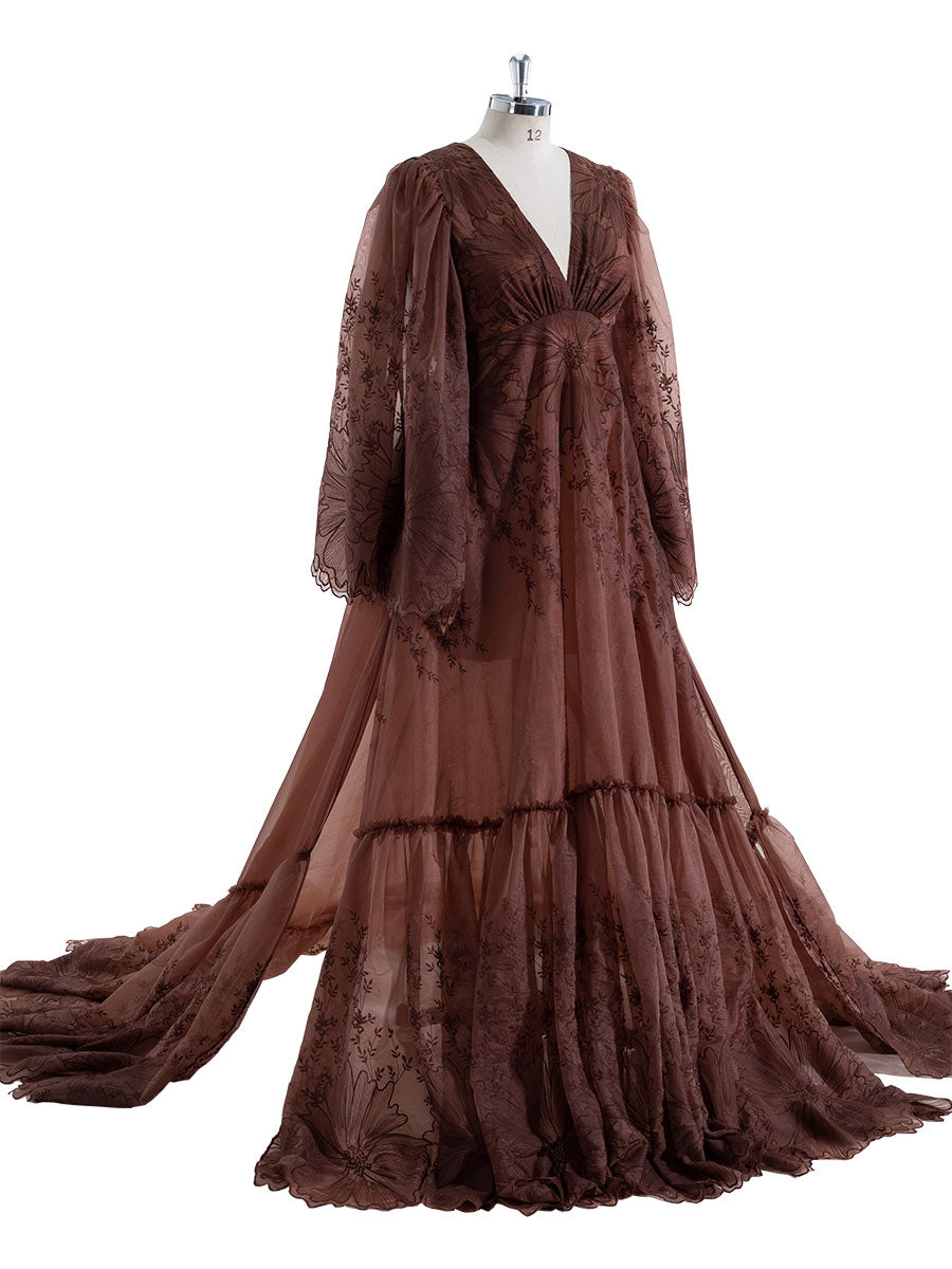 Boho Lace Dress For Photo Shoot , Woman Maxi Dress Photography Props