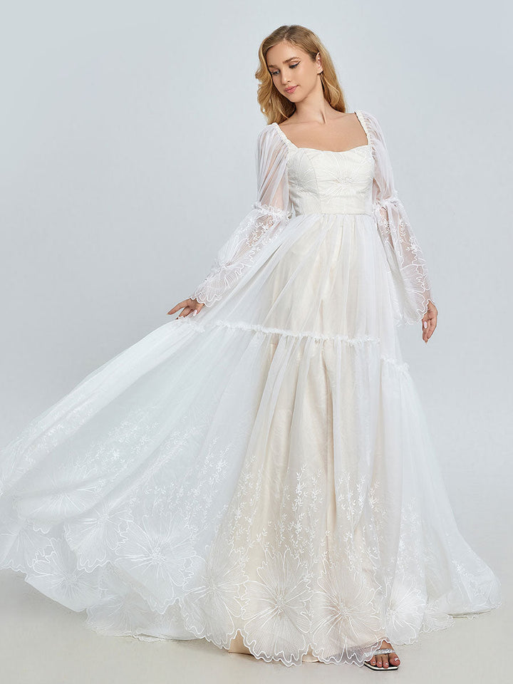 Elegantes Spitzenkleid für Fotoshooting Umstandskleid Babyshower Kleid Bohemian Brautkleid YW231085 