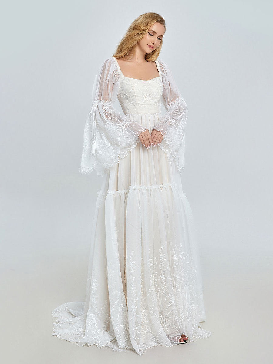 Elegantes Spitzenkleid für Fotoshooting Umstandskleid Babyshower Kleid Bohemian Brautkleid YW231085 