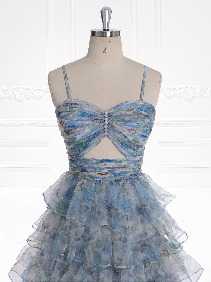 Gestuftes Ballkleid mit mehrlagigen Rüschen, Frühlings-, Strand- und Urlaubskleid, ärmellos, Fotoshooting-Kleid YW231109 