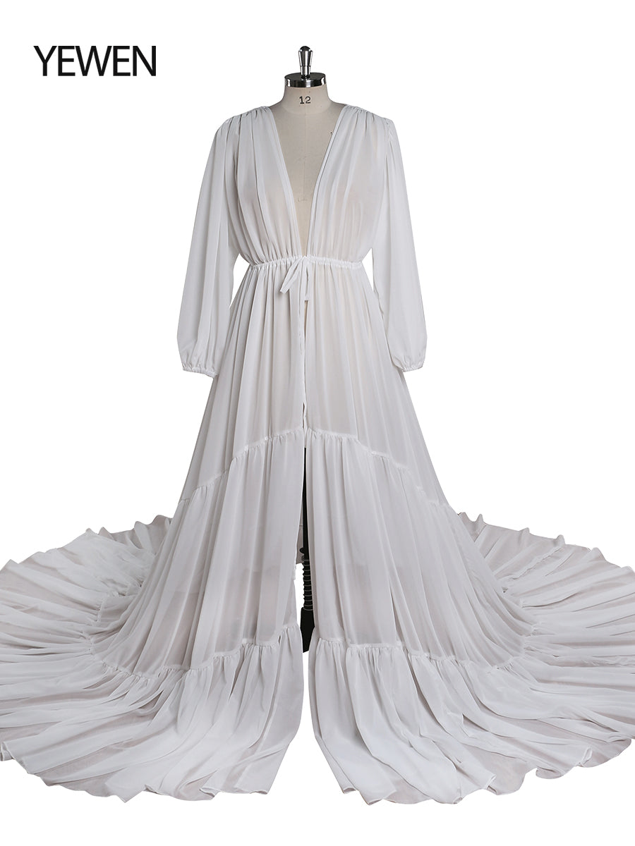 Rostfarbenes Chiffonkleid für Damen, Fotoshooting-Kleid, Fotografie-Kleid, Übergröße YW220217-1 