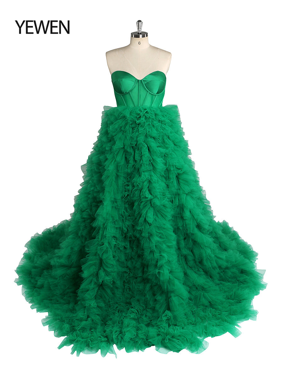 green color wedding dress
