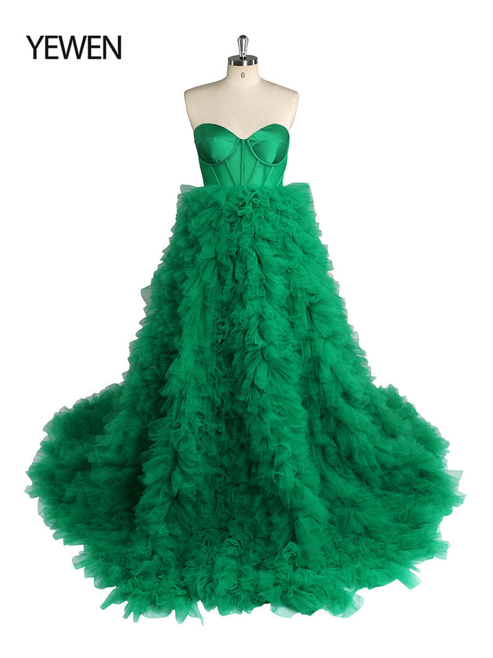 green color wedding dress

