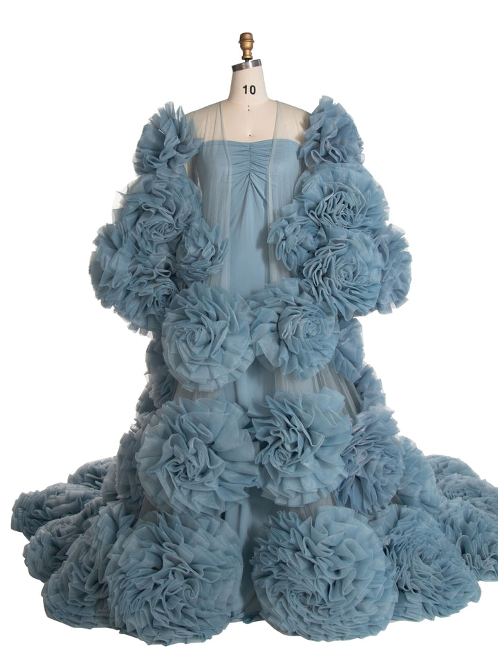 Handgemachter Blumenumhang mit Futterkleid Fotoshooting Outfit Hochzeitsumhang YW240005 