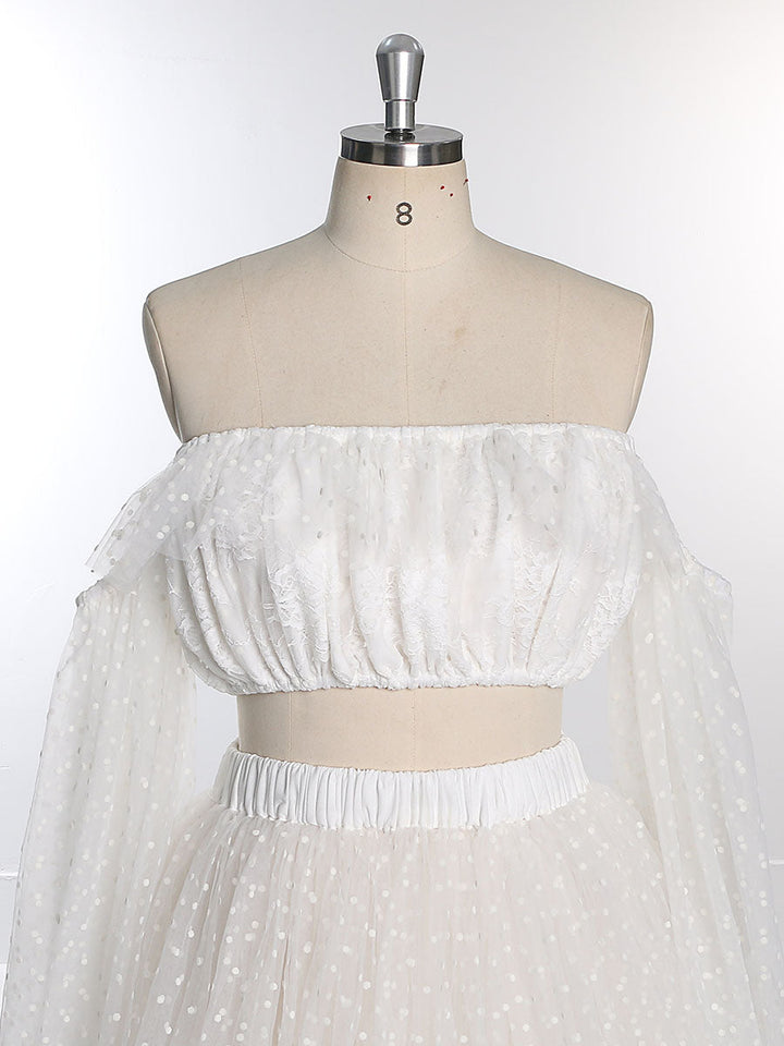 Boho Dot Tüll Umstandskleid für Fotoshooting Maxikleid Strandhochzeitskleid YW230316
