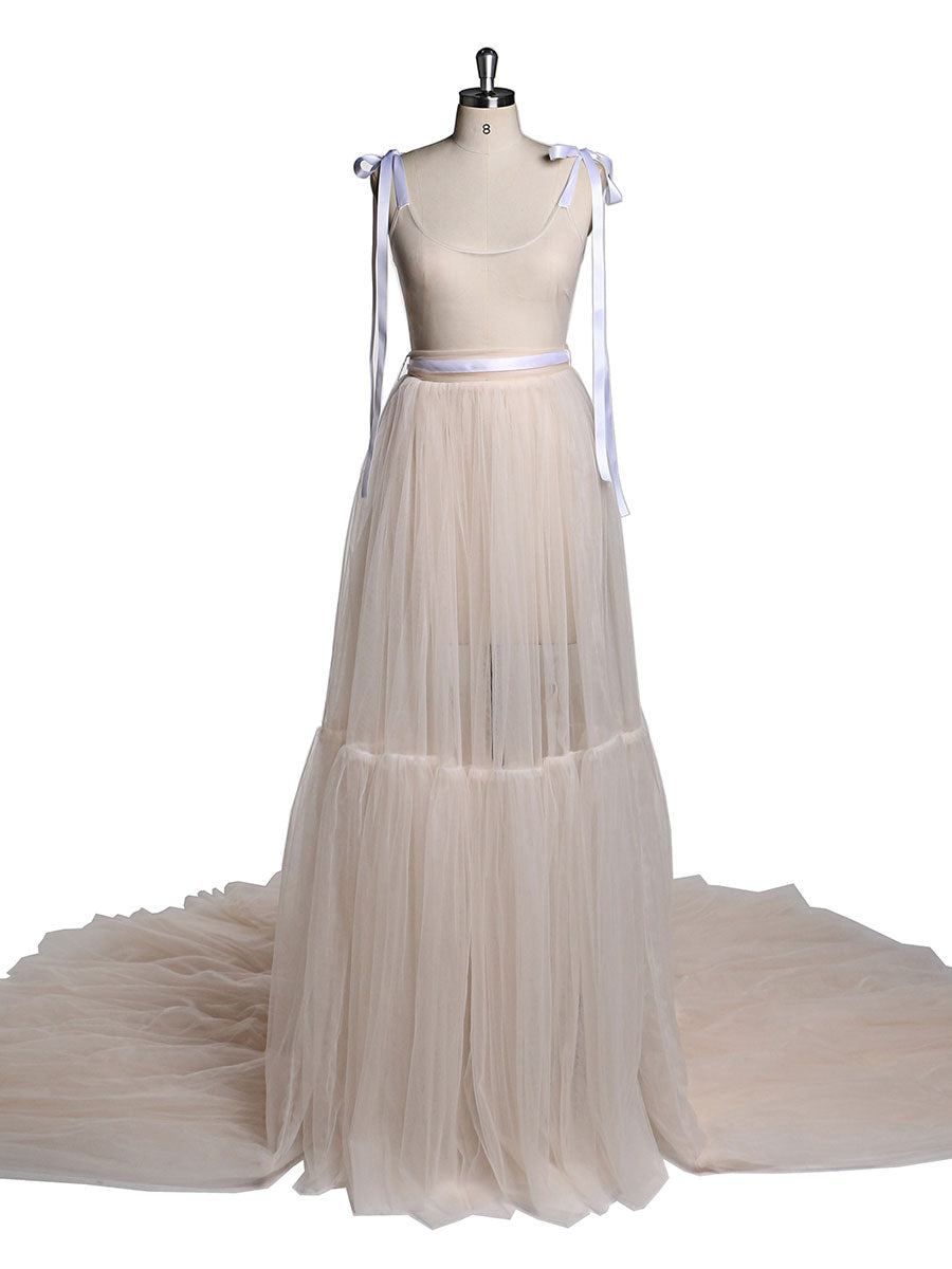 Ärmelloses, sexy Abendkleid mit V-Ausschnitt und Schlitz für Fotoshootings YW2025
