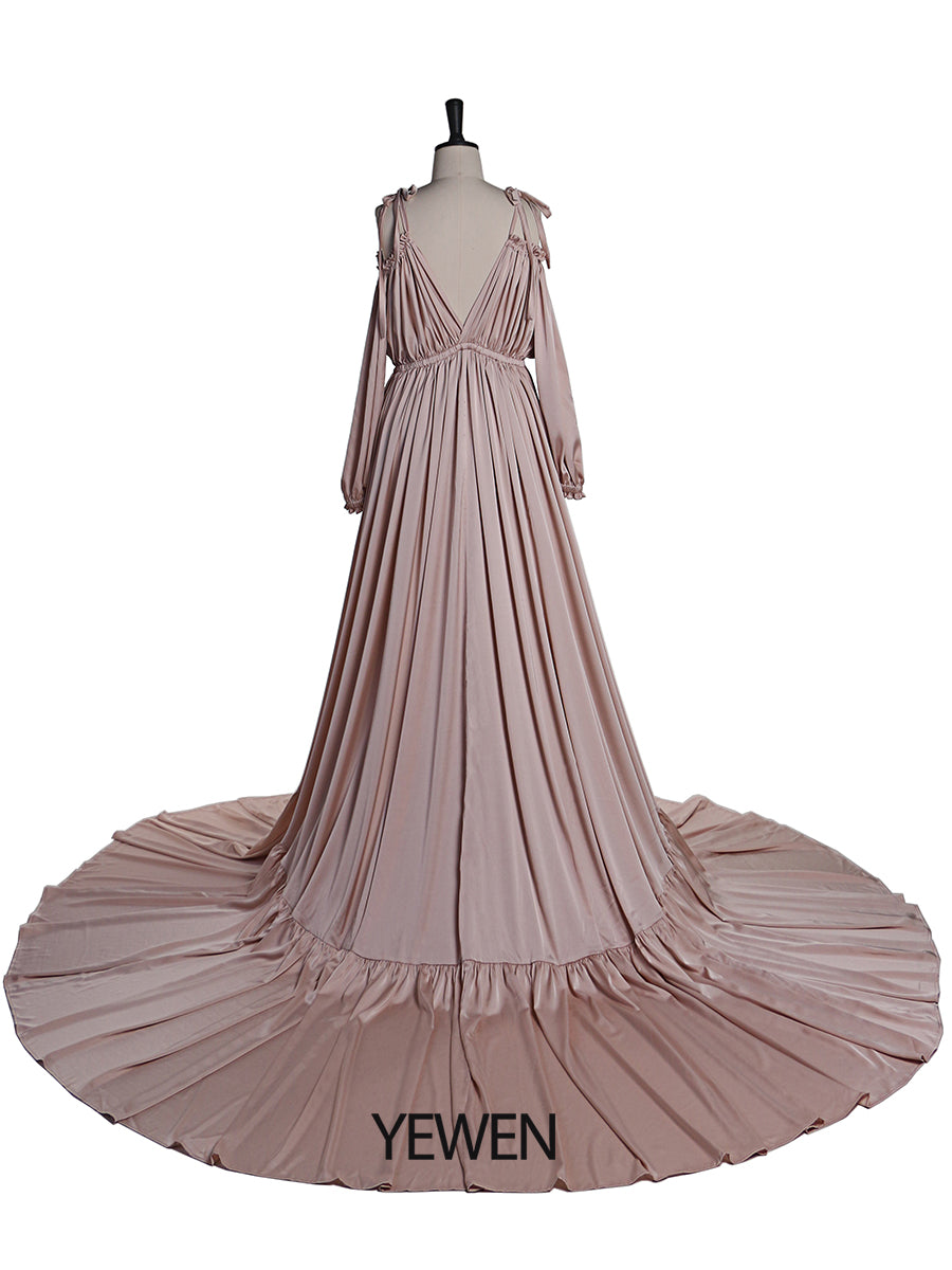 Sexy schulterfreies Umstandsabendkleid, lang, für schwangere Frauen, schickes Schwangerschaftskleid, elegantes Maxikleid für Fotoshootings, DY21721 