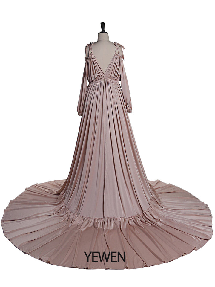 Sexy schulterfreies Umstandsabendkleid, lang, für schwangere Frauen, schickes Schwangerschaftskleid, elegantes Maxikleid für Fotoshootings, DY21721 