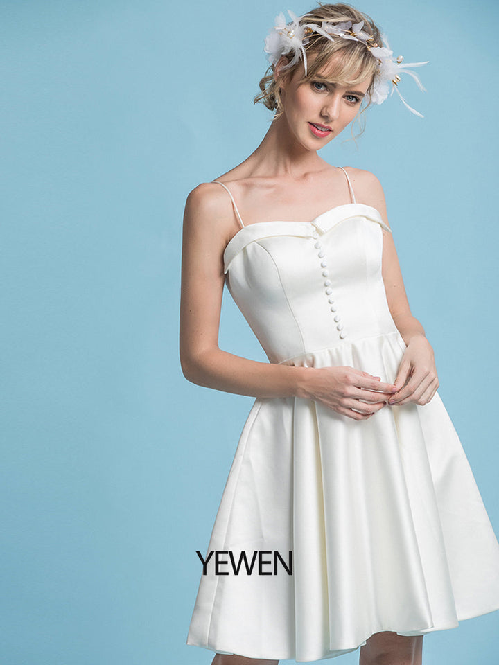 Off White Boho Brautkleid Minimalistisches Boho Strandhochzeitskleid 