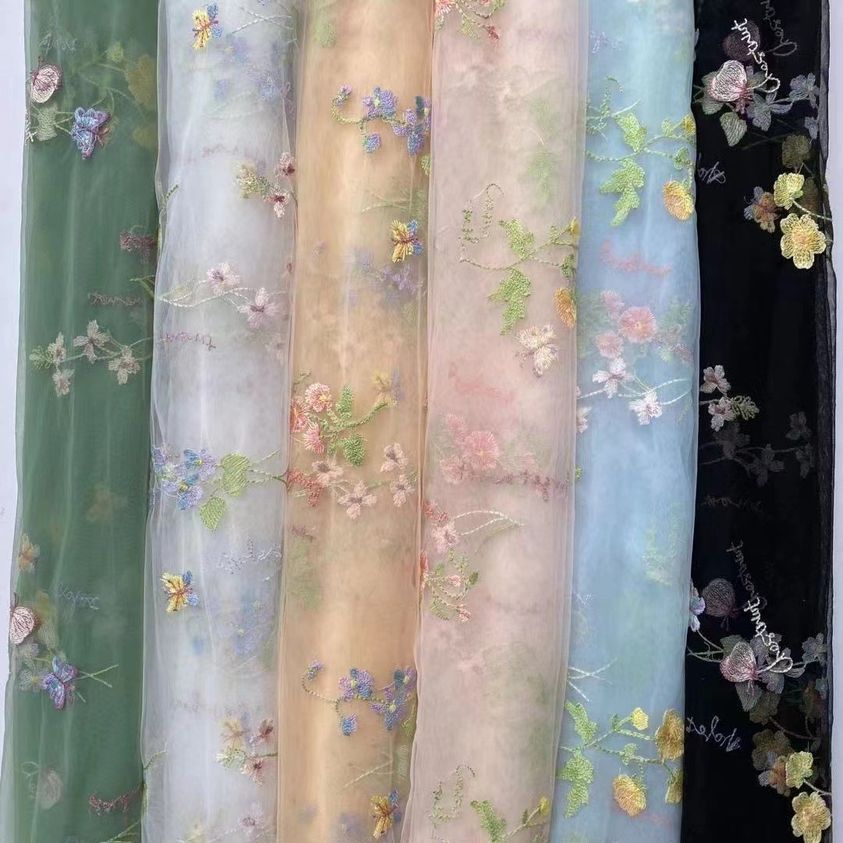 V-Neck , Embroidery Tulle , Puffy Sleeves,  Tea Party Dresses