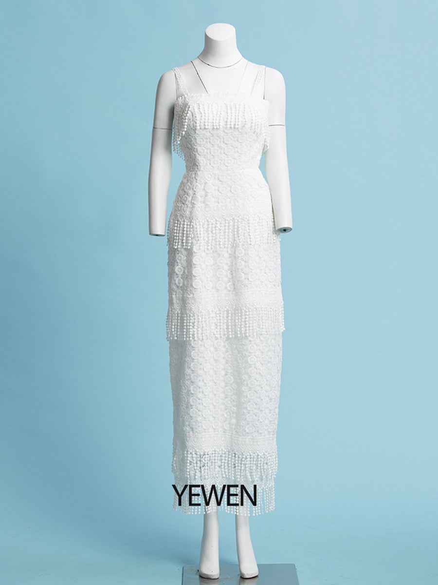 Boho Spitzen Brautkleid Schickes Bohemian Brautkleid Schlichtes Strandhochzeitskleid 