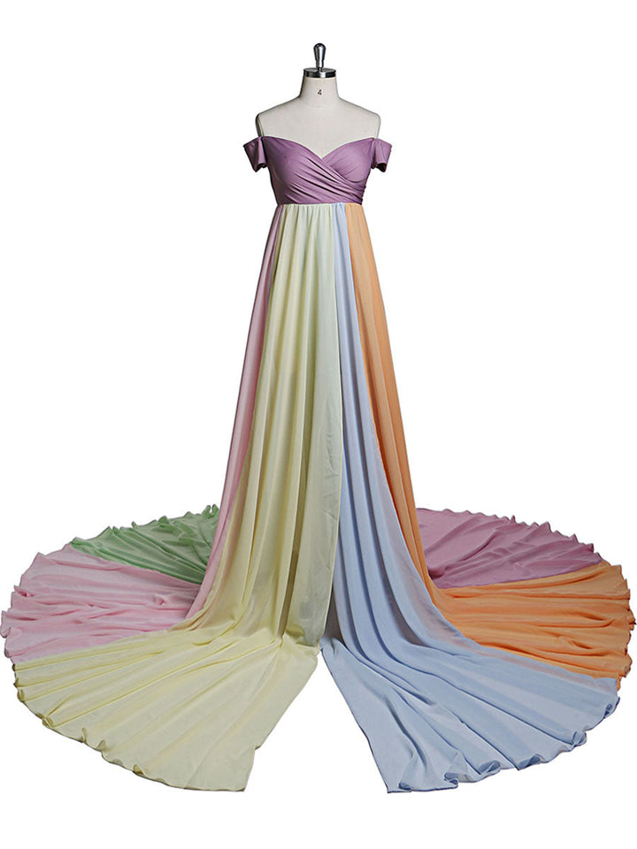 Umstandskleid für Fotoshootings Schwangere Ausgefallene Fotografie-Requisiten Schwangerschaftskleid Elegence Maxikleid Fotoshooting YW220104 