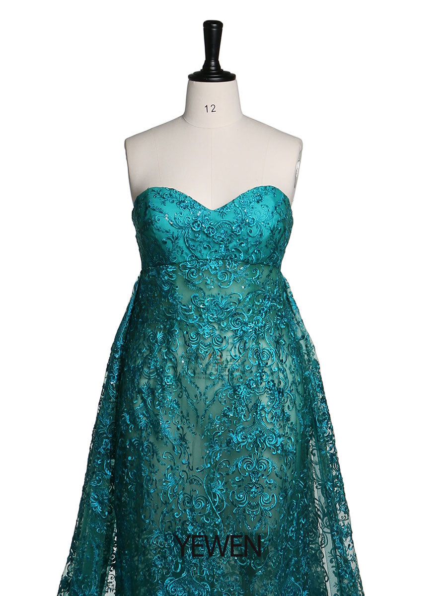 Abendkleid im Meerjungfrauen-Stil mit herzförmigem Ausschnitt und Spitze, Partykleid für Fotografie, elegantes Umstandskleid für Babypartys 