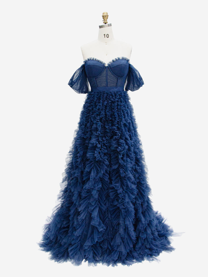 Elegantes Korsett-Top mit Rüschen, Ballkleid, Fotoshooting, Fotografie-Kleid, YW231159 