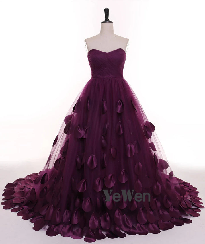 Elegantes Brautkleid mit Applikationen, trägerlos, A-Linie, Fotografie-Kleid 