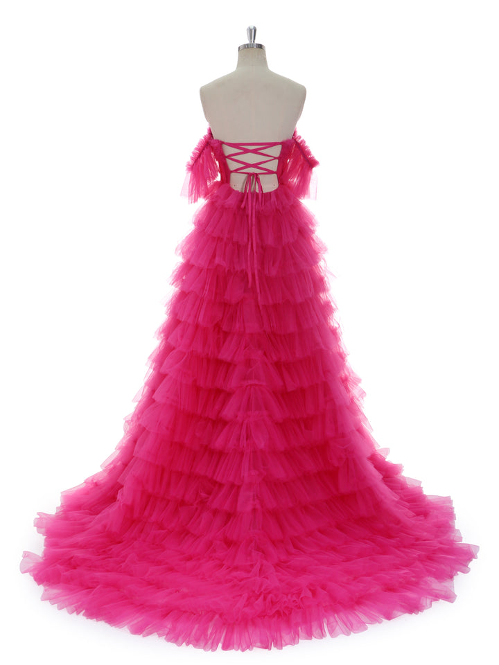 A line , Off the Shoulder,  Soft Tulle Gown , Photography Dress