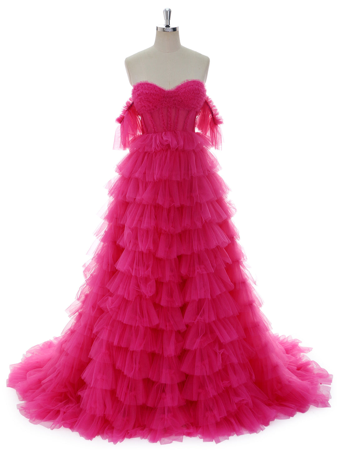 A line , Off the Shoulder,  Soft Tulle Gown , Photography Dress