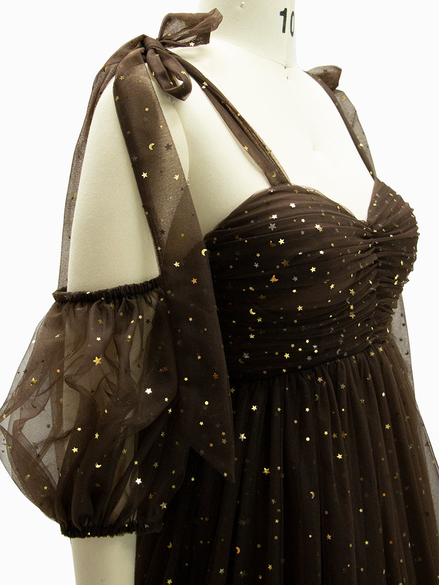 Sparkling Starry ,Tulle Maternity Photo Shoot Dress , Baby Shower Gown