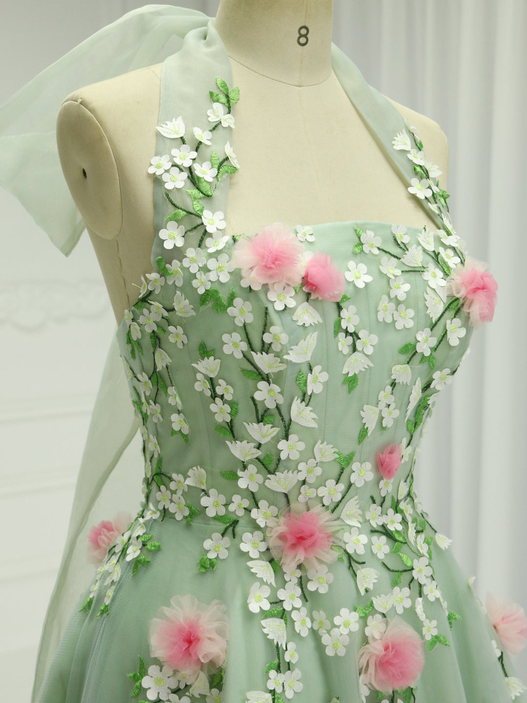Elegance ,3D Flower, Tea Party Dresses, Graduation Prom Dress