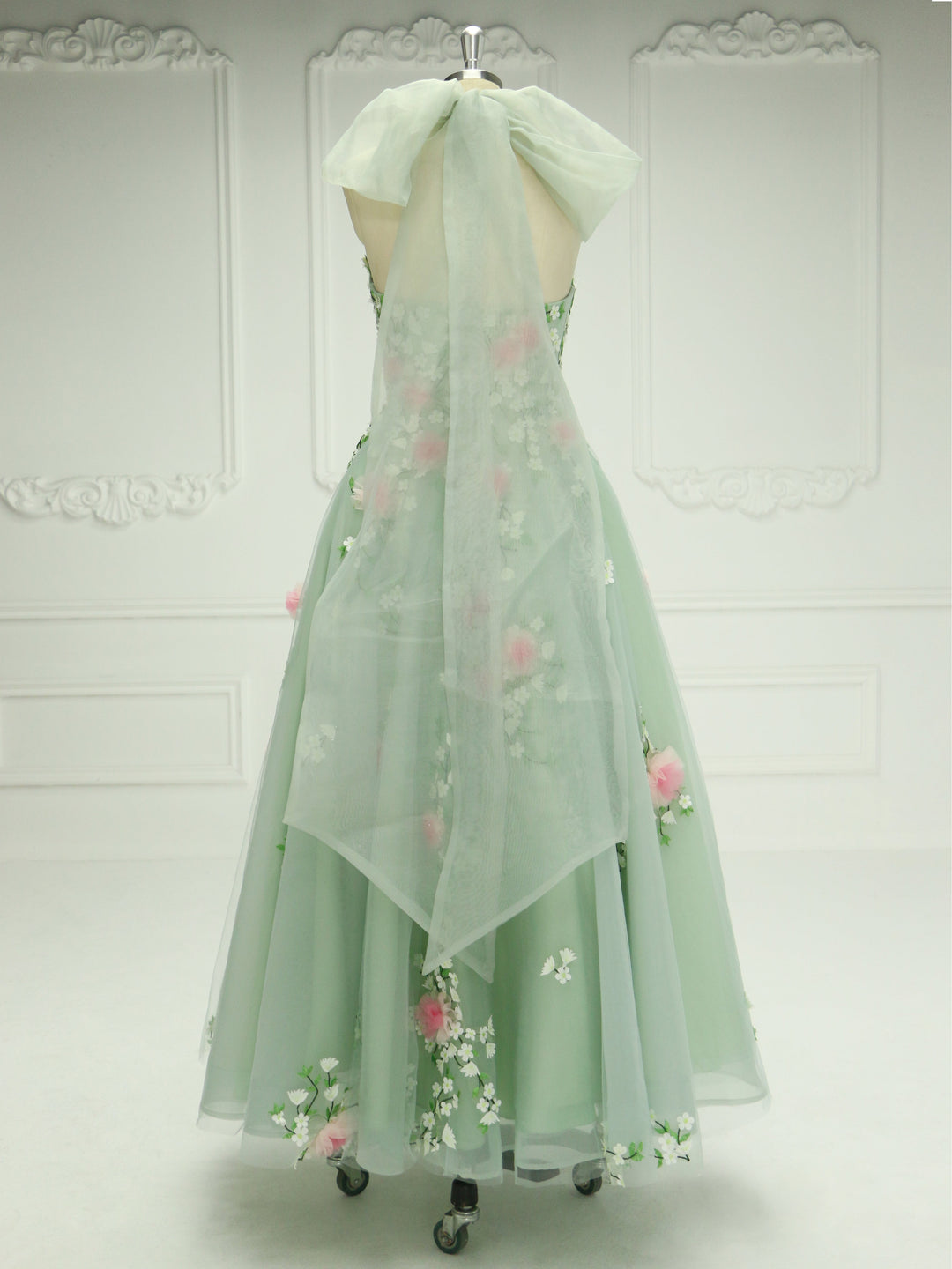 Elegance ,3D Flower, Tea Party Dresses, Graduation Prom Dress