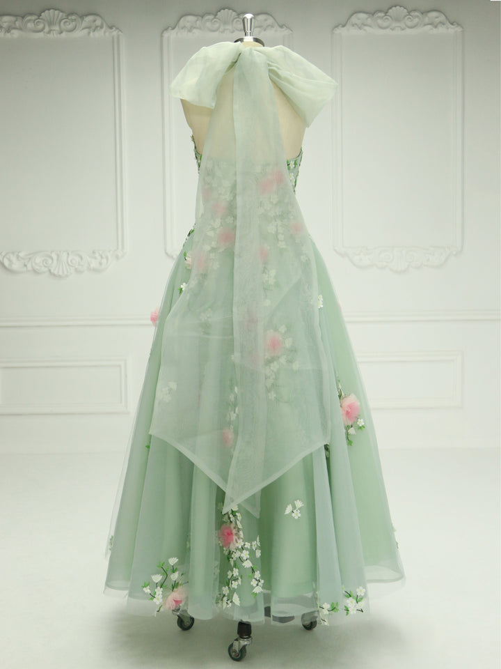 Elegance ,3D Flower, Tea Party Dresses, Graduation Prom Dress