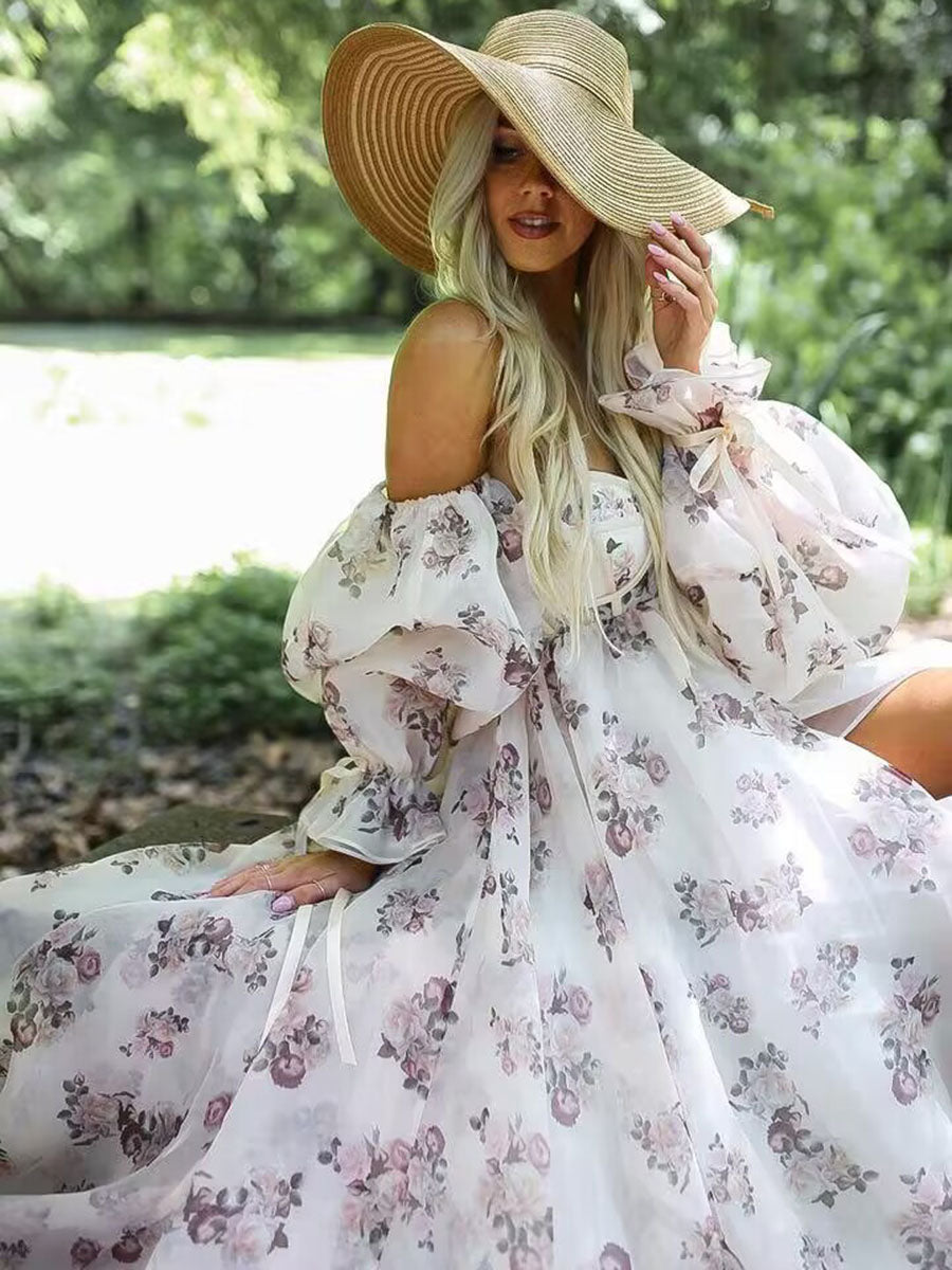 floral maternity dress for baby shower
