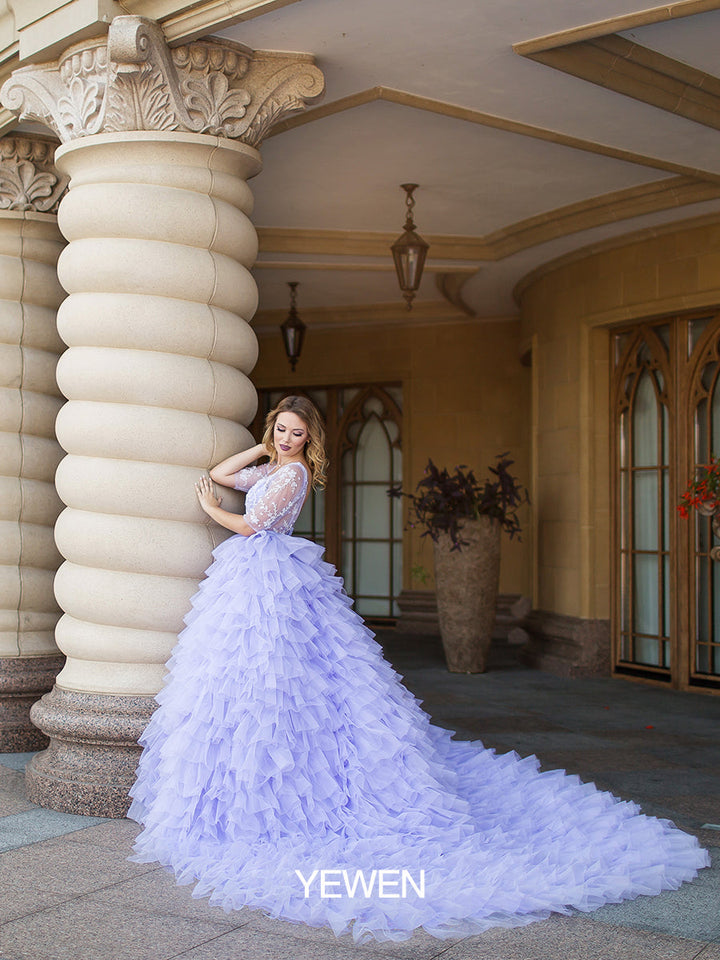 colorful wedding dress
