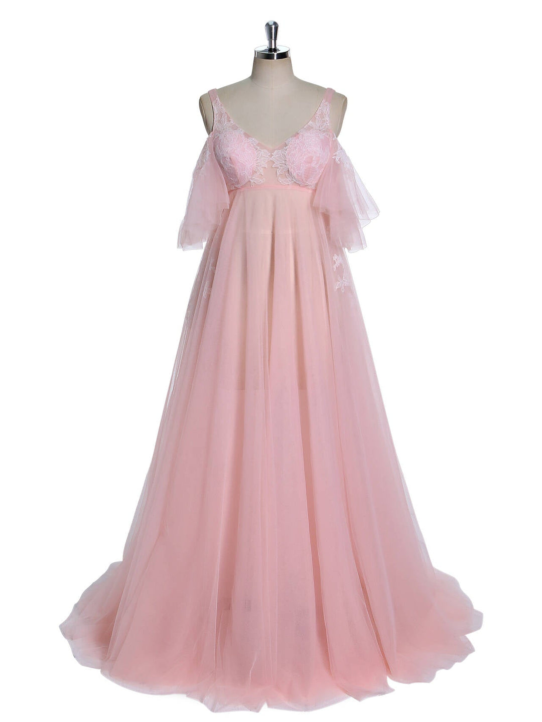 Elegant V Neck, Maternity Dress for Photo Shoot, Baby Shower Dress