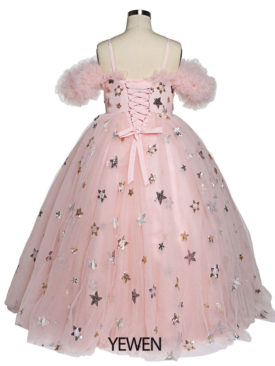 Star Tüll Mädchen Partykleider für Hochzeiten Geburtstage Kinder Fotoshooting Kleid Babyparty Kleid YEWEN 