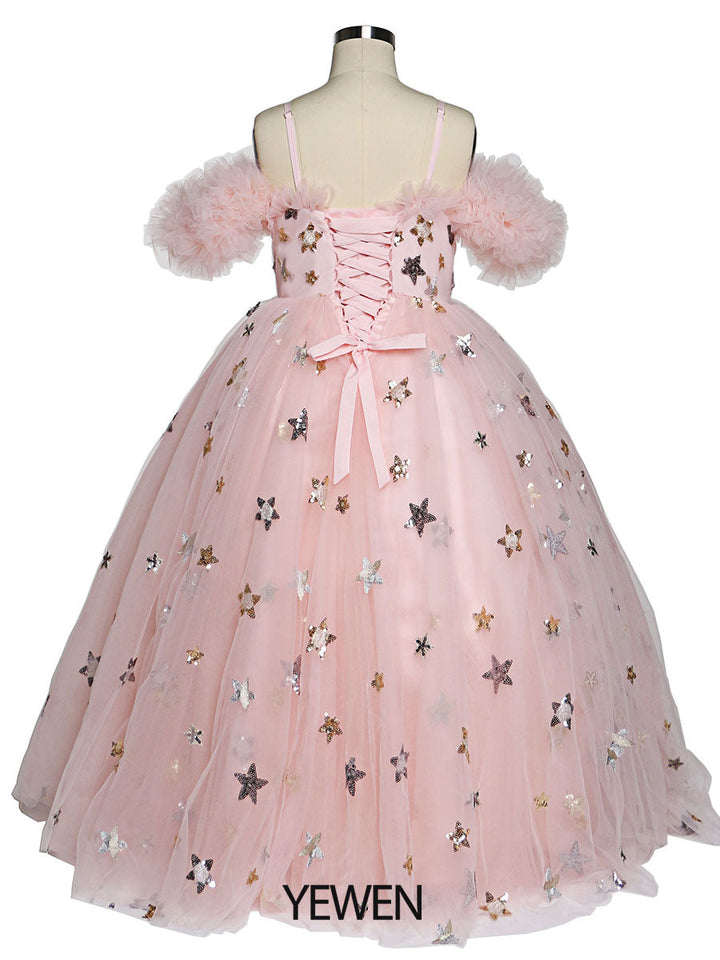 Star Tüll Mädchen Partykleider für Hochzeiten Geburtstage Kinder Fotoshooting Kleid Babyparty Kleid YEWEN 