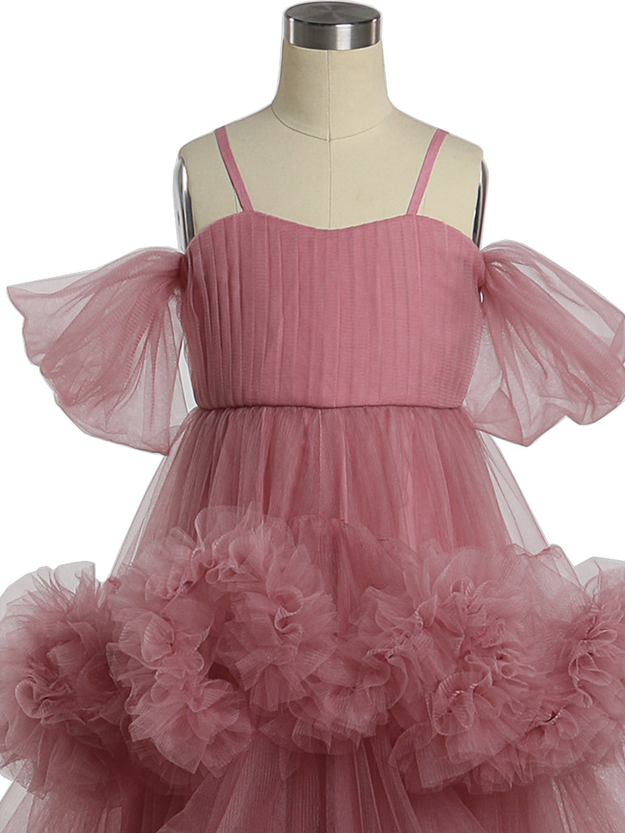Wolke Rüschen Blumenmädchen Kleider für Hochzeiten Geburtstagsfeier Kinder Foto-Shooting Kleid Baby-Dusche YEWEN YW21016 