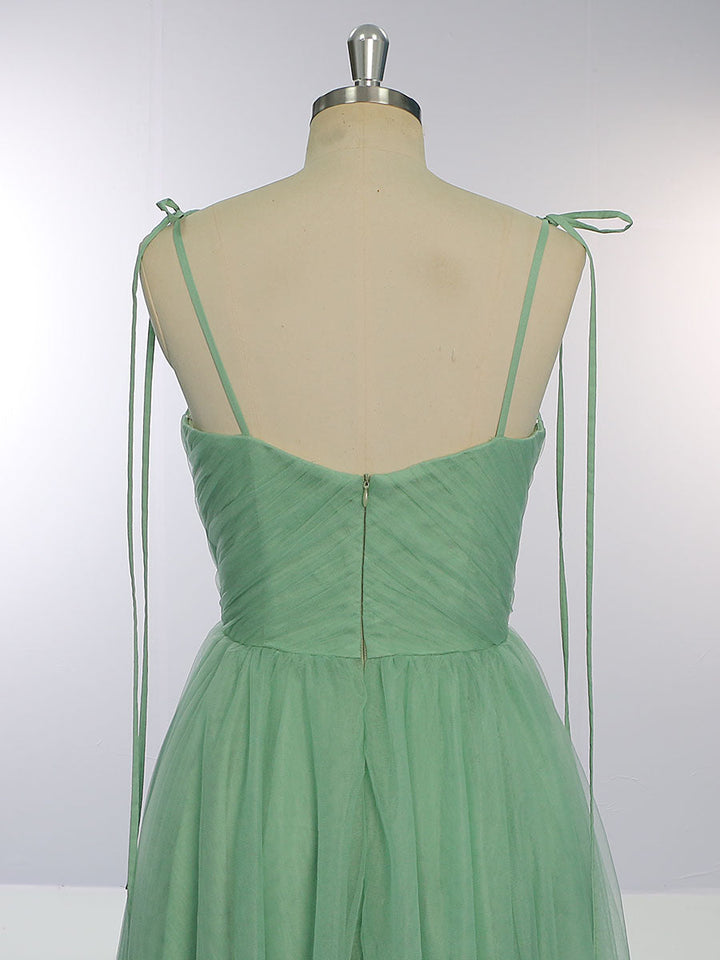 Straps Sweetheart A-Line, Tulle Tea Party Dress