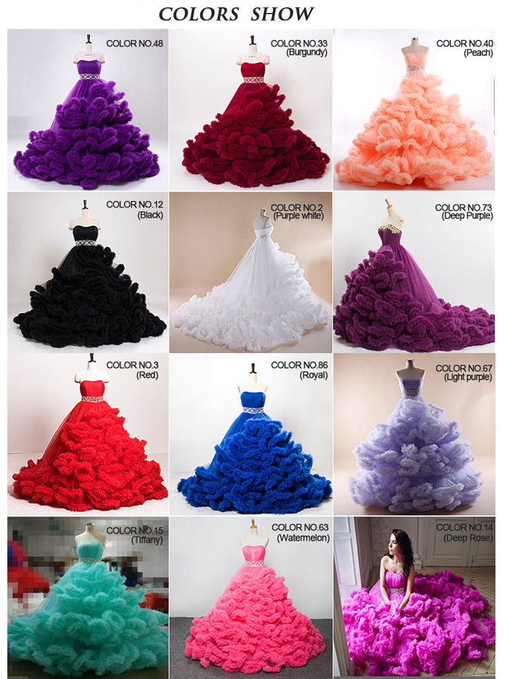 Trägerloses elegantes Partykleid mit höherer Taille und Rüschen, Prinzessinnen-Brautkleid, Umstandskleid