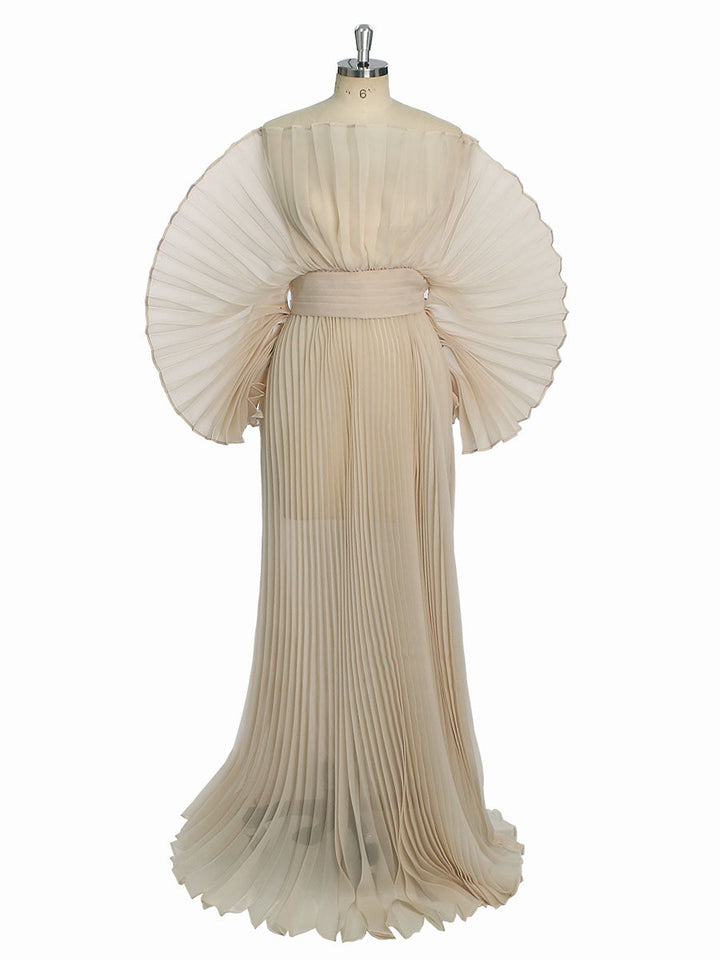 Fashion Organza Pleated  Maternity Dress for Photo Shoots , Dress for Pregnancy Photo Shoot