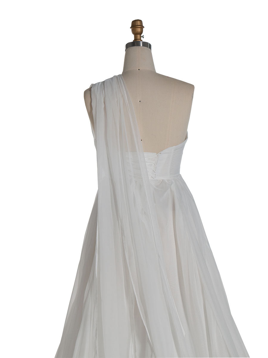 Seidenchiffon-Umstands-Fotoshooting-Kleid, Umstands-Brautkleid YW240109 
