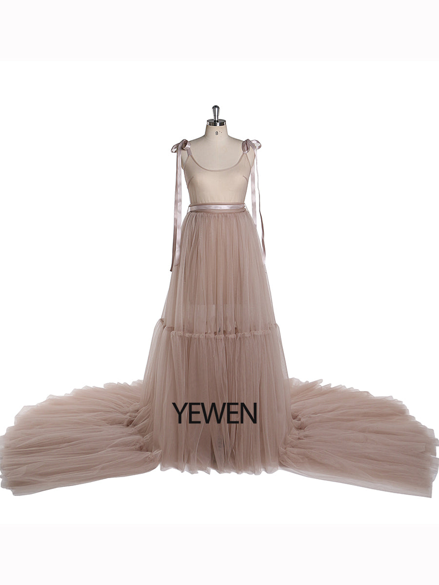 Ärmelloses, sexy Abendkleid mit V-Ausschnitt und Schlitz für Fotoshootings YW2025