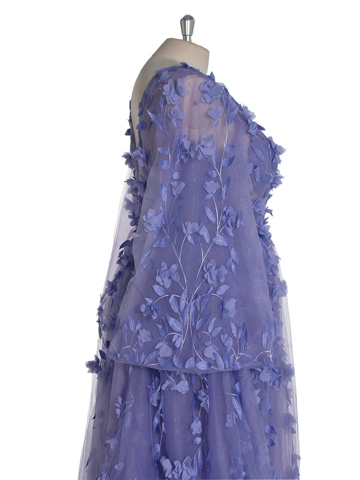 Wunderschönes Ballkleid mit Blumenspitze in Übergröße YW240115 
